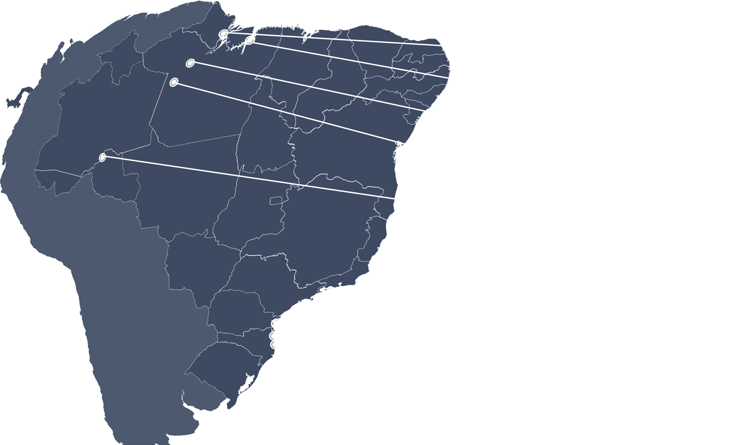 Mapa de atuação MASTER